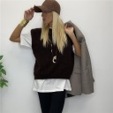 gilet con scollo tondo teddy